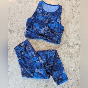 Offline (Aerie) Floral Blue Activewear Set